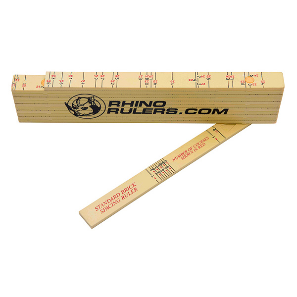 55110 Rhino Rulers Folding Standard Brick Spacing Ruler 6 Length