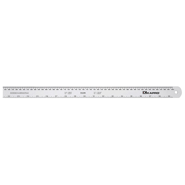 Aluminum Ruler (Metric) Black